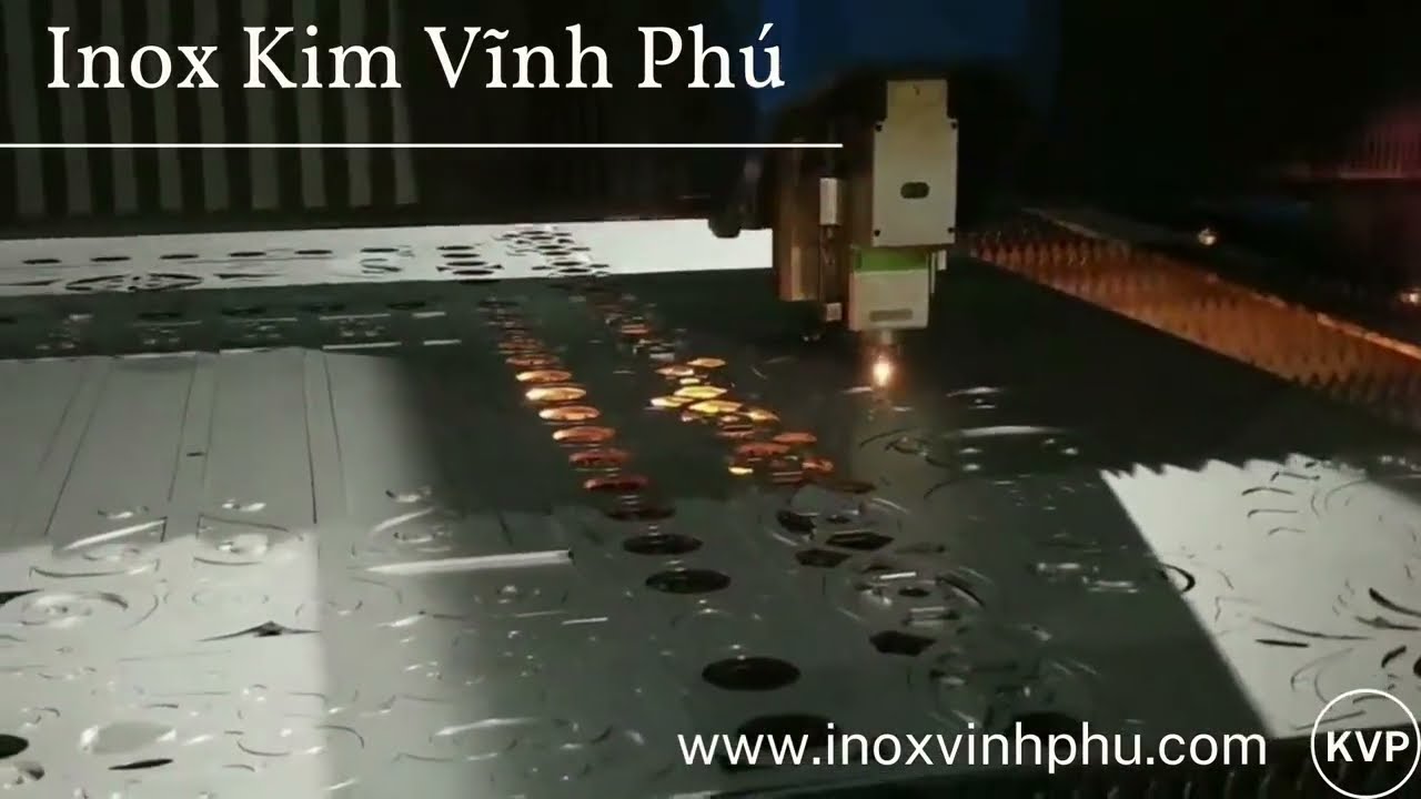 Gia công cắt CNC Laser hoa văn Inox dày 6mm đẹp, sắc nét | Inox Kim Vĩnh Phú