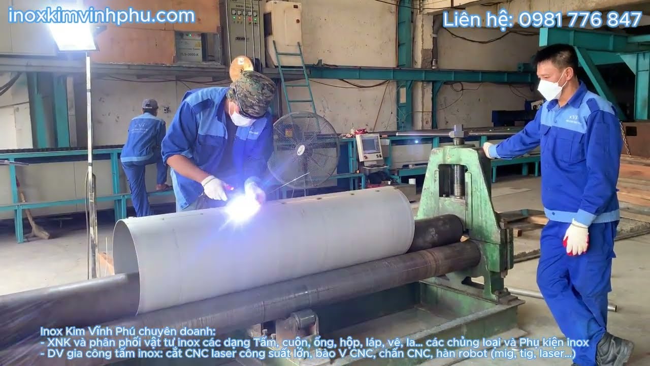 Gia công lốc ống inox công nghiệp tại Hồ Chí Minh