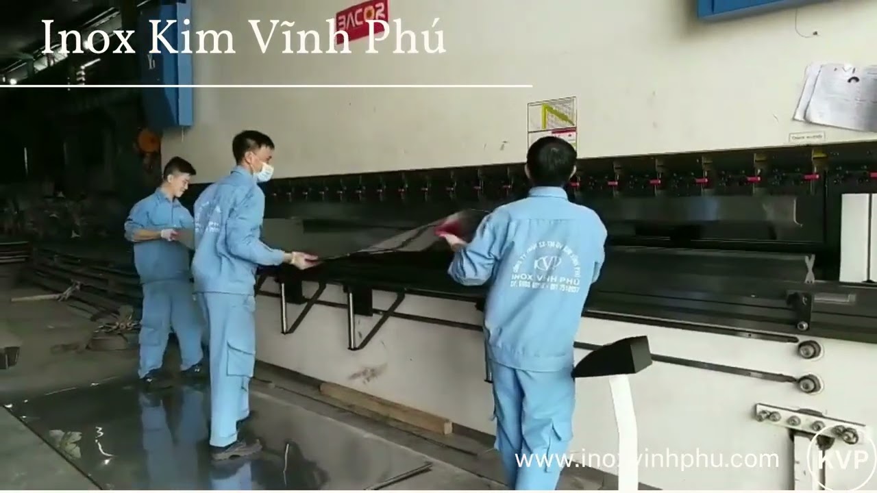 Gia công chấn CNC máng xối Inox 304 2B 0.5mm | Inox Kim Vĩnh Phú