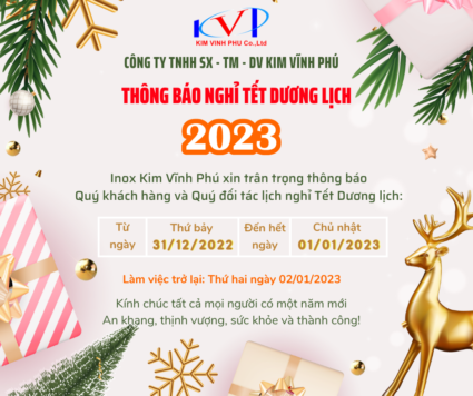 thông báo nghỉ Tết Dương lịch - Inox Kim Vĩnh Phú