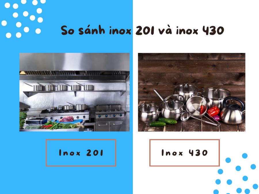 So sánh Inox 201 và 430: Hướng dẫn toàn diện để chọn lựa loại thép không gỉ phù hợp với nhu cầu của bạn