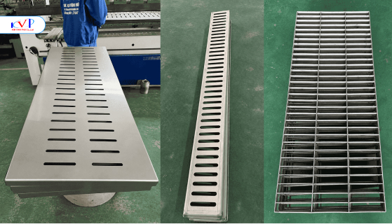 Nắp mương inox - Nắp mương thoát nước 2 Một số loại nắp mương (ảnh được chụp tại xưởng Inox Kim Vĩnh Phú)