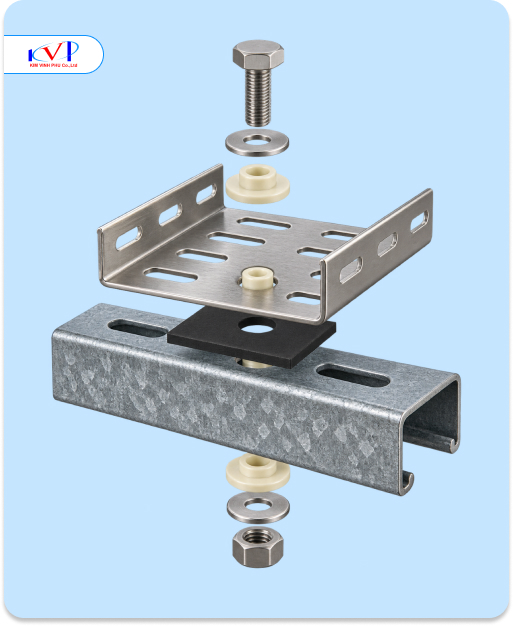 So sánh máng cáp inox, mạ kẽm, ZAM, sơn tĩnh điện 3 Ăn mòn điện hóa tại điểm tiếp xúc