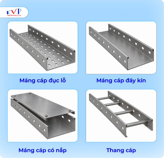 Cấu hình máng cáp inox phổ biến
